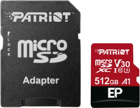 Patriot 512GB EP Series V30 A1 Micro SD Hafıza Kartı (PEF512GEP31MCX)