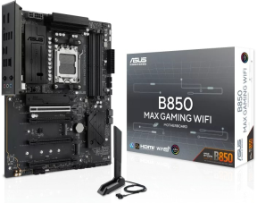 ASUS B850 MAX GAMING WIFI W AMD Soket AM5 B850 DDR5 8000+MT/s (OC) Wi-Fi 6E ATX Anakart (90MB1PR0-M0EAY0)