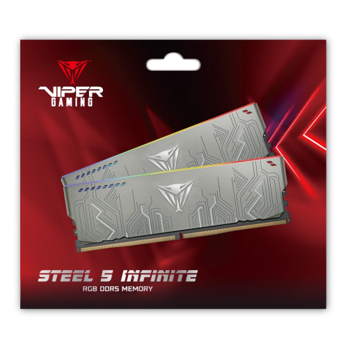 Patriot Viper Steel 5 Infinite RGB 64GB (2x32) DDR5 6400MHz CL36 Ram (VIR564G64C36K)