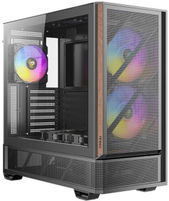 Antec P30 ARGB Mid Tower ATX Ahşap Detaylı Temperli Camlı Siyah Bilgisayar Kasası