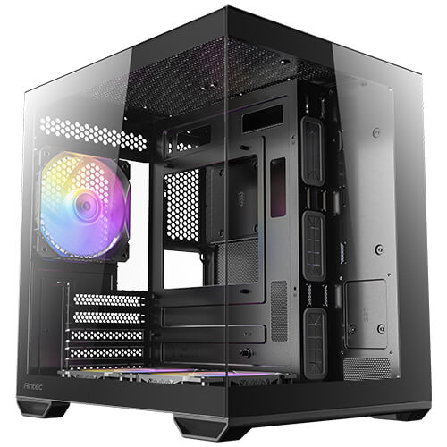 Antec CX60M ARGB Mini Tower Micro-ATX Temperli Camlı Siyah Bilgisayar Kasası