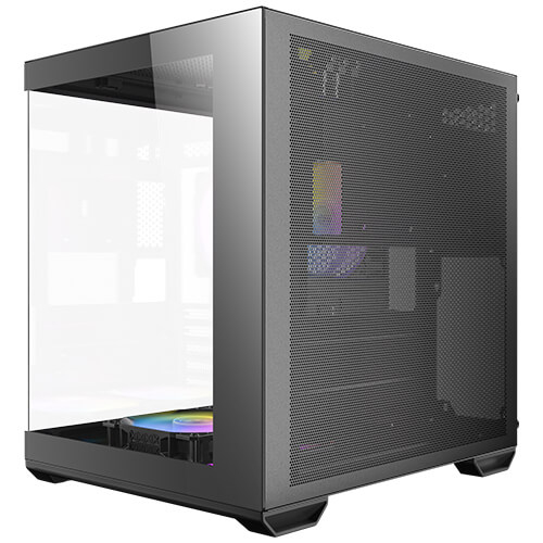 Antec CX60M ARGB Mini Tower Micro-ATX Temperli Camlı Siyah Bilgisayar Kasası