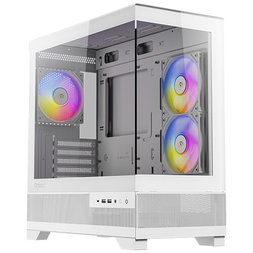 Antec CX500M ARGB Mini Tower Micro-ATX Temperli Camlı Beyaz Bilgisayar Kasası