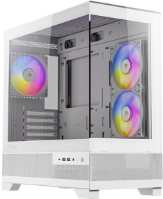 Antec CX500M ARGB Mini Tower Micro-ATX Temperli Camlı Beyaz Bilgisayar Kasası