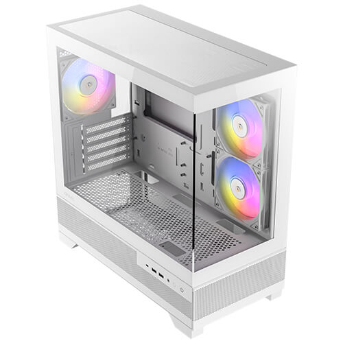Antec CX500M ARGB Mini Tower Micro-ATX Temperli Camlı Beyaz Bilgisayar Kasası