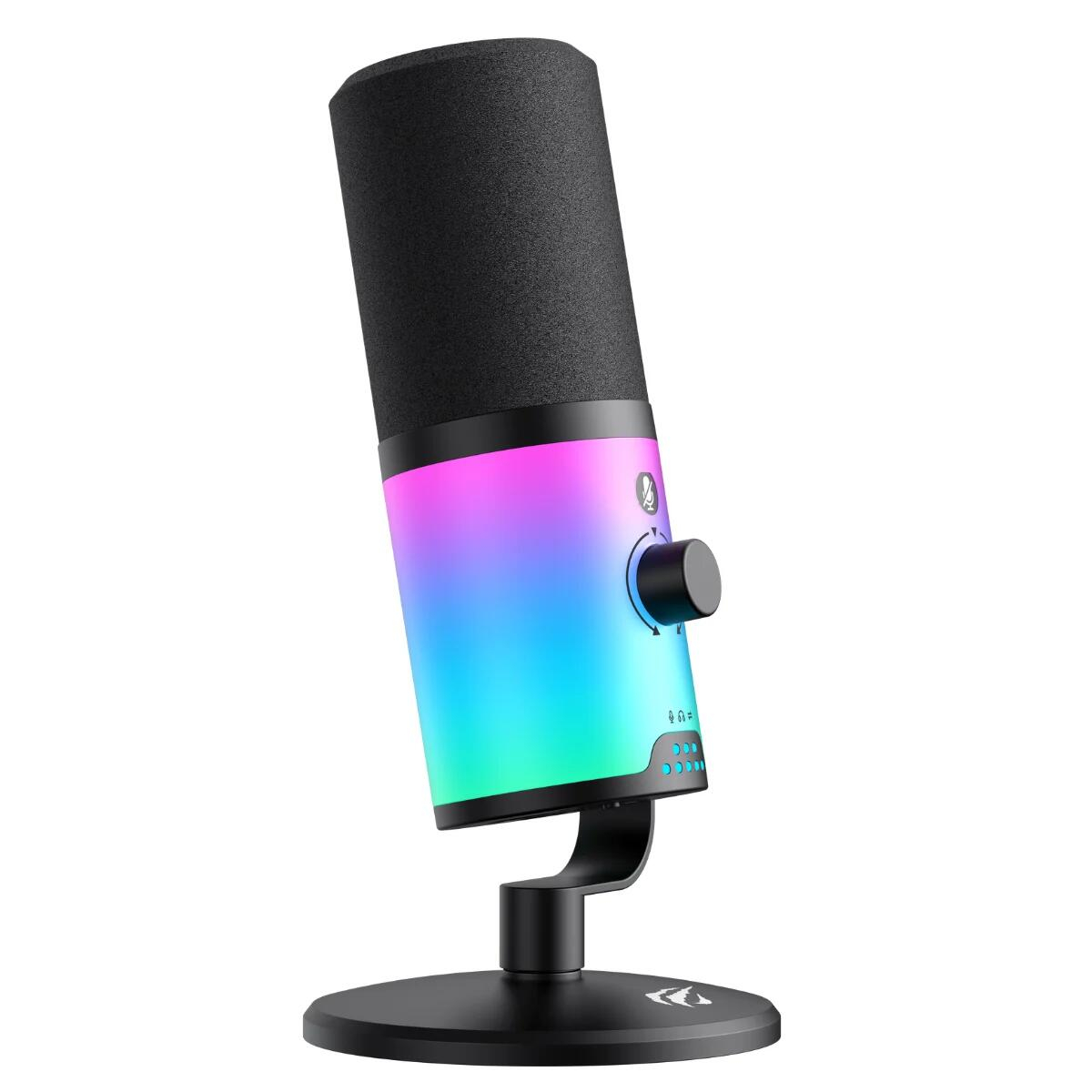 Havit Gamenote GK73 RGB Dinamik Oyuncu Mikrofonu - Type-C XLR 3.5mm Yayıncı Kayıt Mikrofonu (24 Bit / 192 kHz)