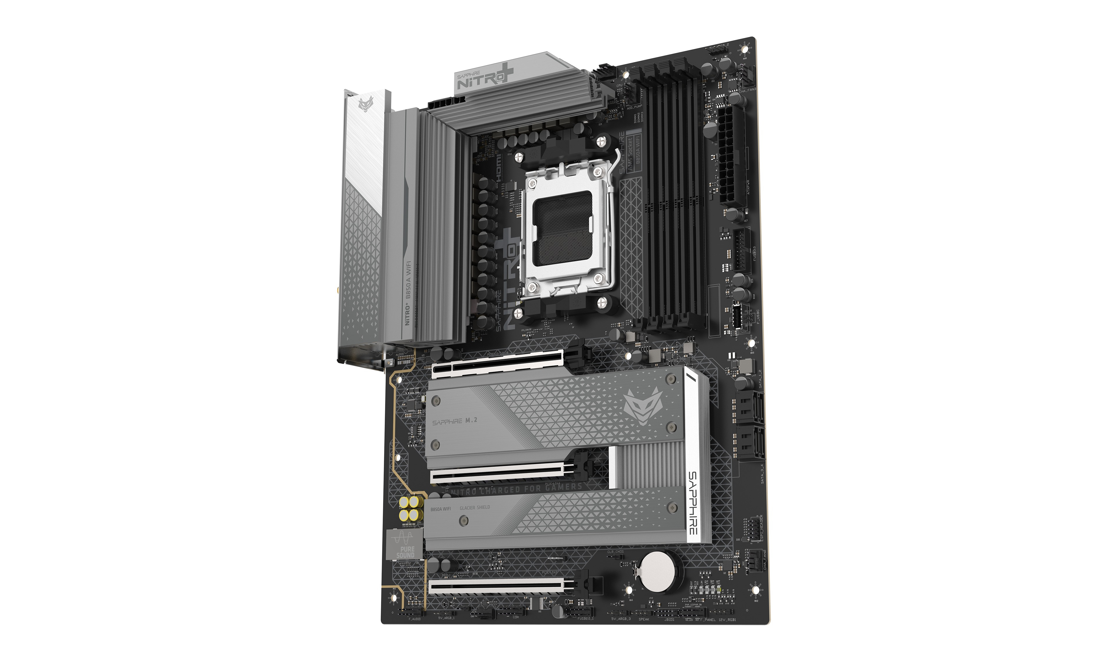 SAPPHIRE NITRO+ B850A WiFi7 52123-03-40G AM5 DDR5 8000+MHz (OC) ATX Gaming (Oyuncu) Anakart