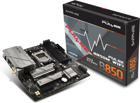 SAPPHIRE PULSE B850M WiFi6 52123-04-40G AM5 DDR5 7600+MHz (OC) mATX Gaming (Oyuncu) Anakart