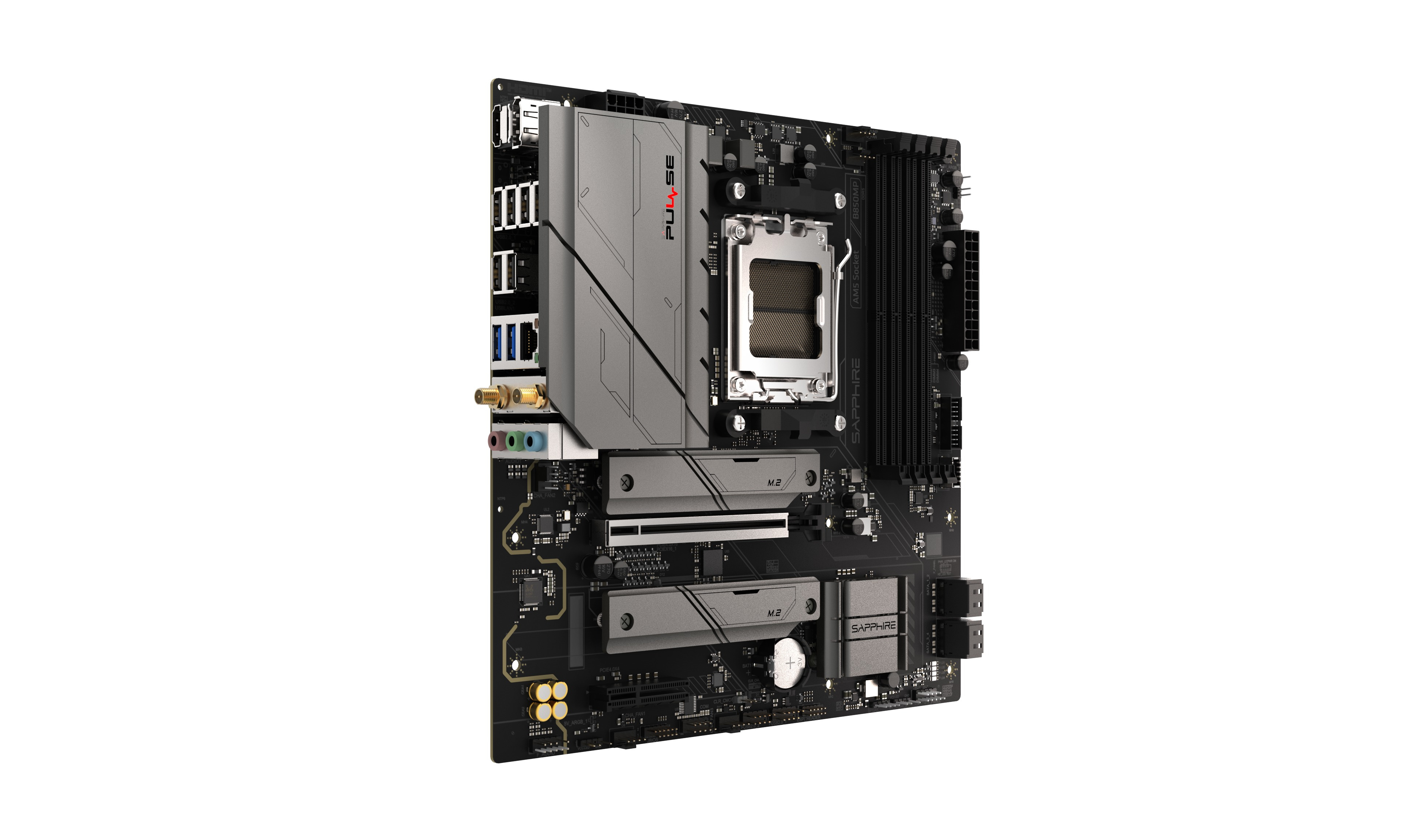 SAPPHIRE PULSE B850M WiFi6 52123-04-40G AM5 DDR5 7600+MHz (OC) mATX Gaming (Oyuncu) Anakart
