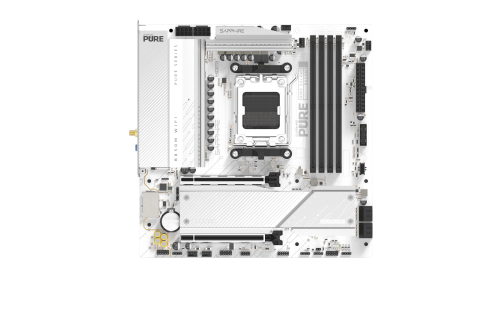 SAPPHIRE PURE B850M WiFi6 52123-02-40G AM5 DDR5 8000+MHz (OC) mATX Beyaz Gaming (Oyuncu) Anakart